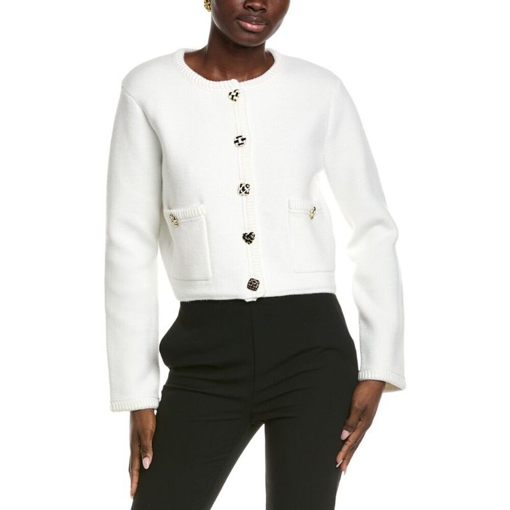 Endless Rose Womens  Button-Up Cardigan, Ivory